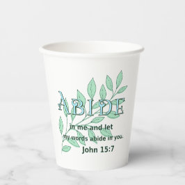 Verse John 15:7 in meiner Schrift verborgen Pappbecher