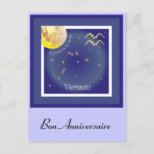 Verseau 21 janvier au 18 février Postkarte