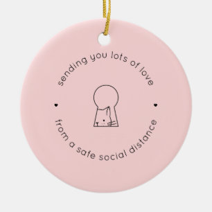 Versenden der Liebe Sozialabgelegenheit Rosa Niedl Keramik Ornament