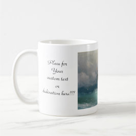 Versenden Sie auf stürmischem Meerblicksturm Kaffeetasse