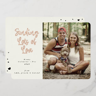 Versenden von vielen Lieben Valentinstag Foto Folien Feiertagskarte