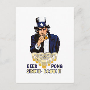 Versenke es Trinke es Abe Lincoln Postkarte