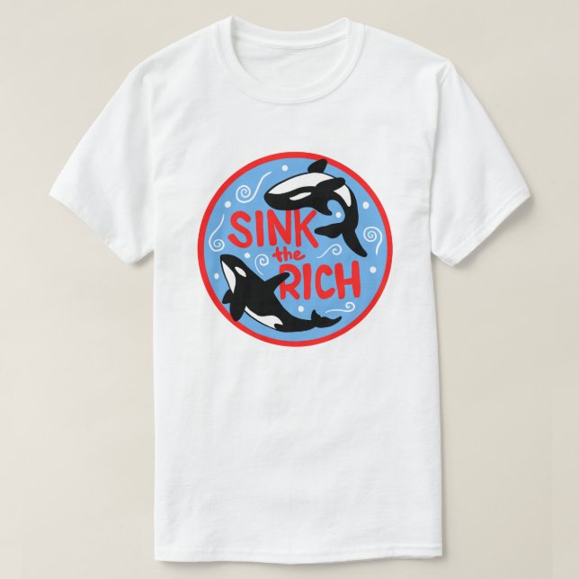 Versenkt die Reichen T-Shirt (Design vorne)