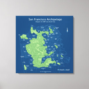 Versenkte Straßen von San Francisco-24 " x24", Leinwanddruck