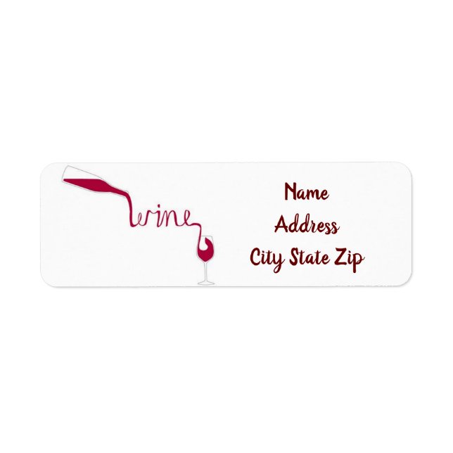 **VERSER LE VIN** ÉTIQUETTE DE L'ENTHOUSIASME DU V (Devant)