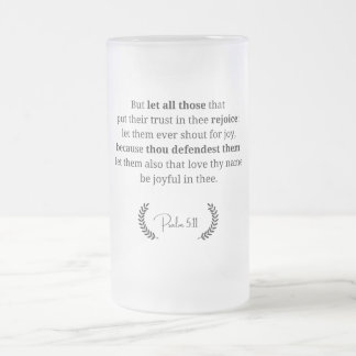 Verset Bible Frosted Glass Mug | Psaume 5:11
