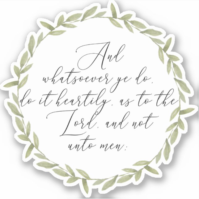 Verset Bible - Sticker Coupe Vinyl KJV (Devant)