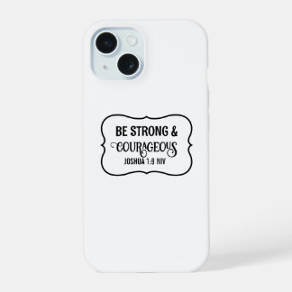 Verset biblique fort et courageux simple blanc