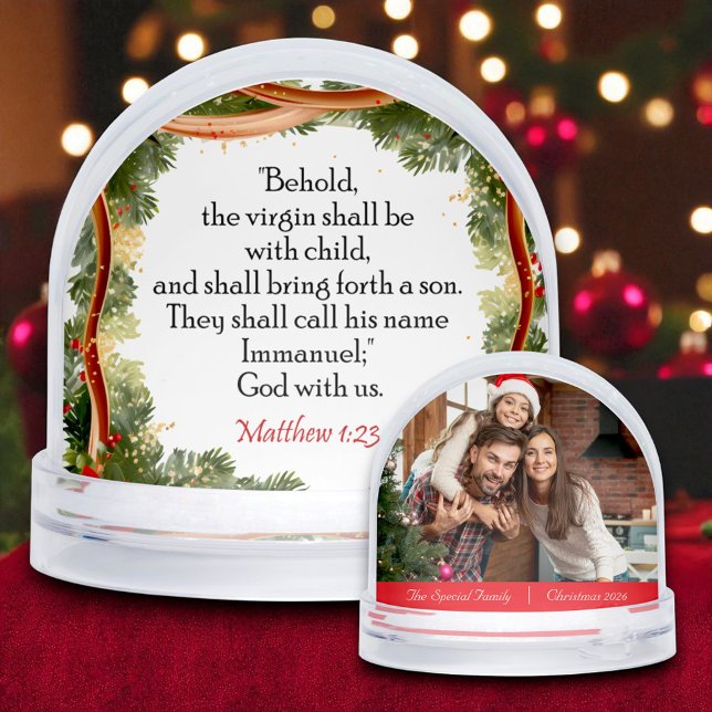 Verset biblique personnalisé de Noël avec photo de (Créateur téléchargé)