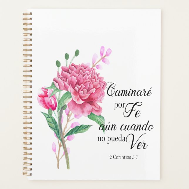 verset de la bible espagnole caminare por fe (Devant)
