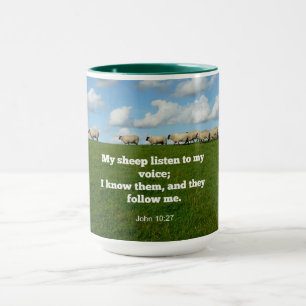 verset de la Bible, Jean 10:27, Mon mouton... Mug