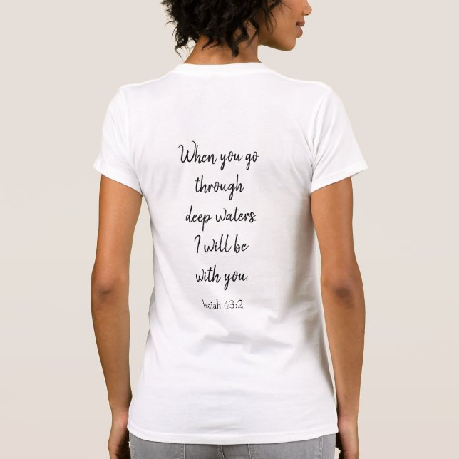 Verset de la Bible Noire et Blanche sur T-shirt (Dos)