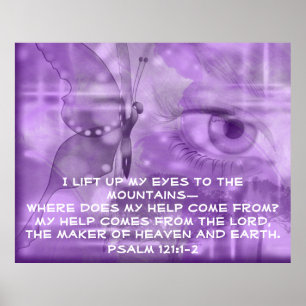 verset de la Bible Psaume 121 poster de prière