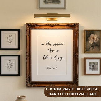 Verset de la Bible Psaume 16:11 Impression de Écri