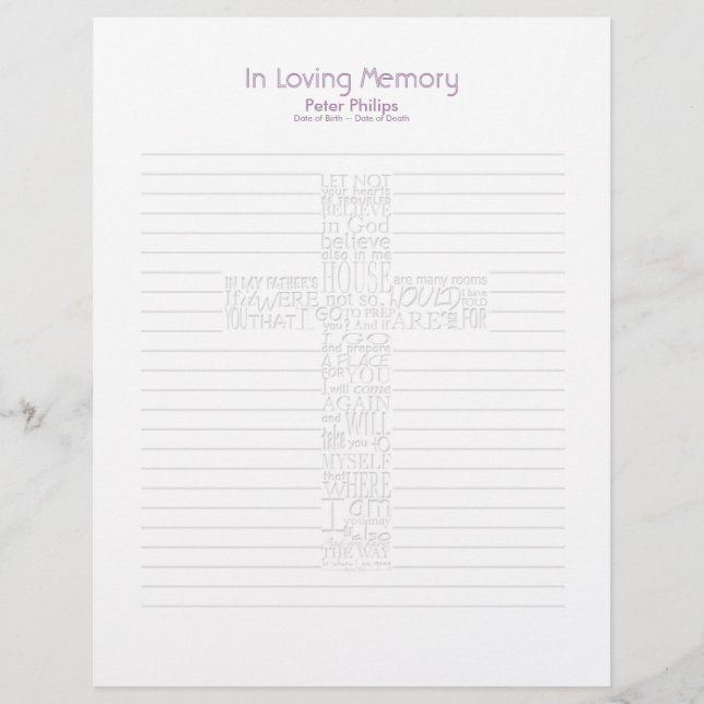 Versets de la Bible Page de remplissage du livre f (Devant)