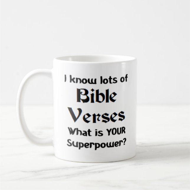 versets de la bible tasse de café (Gauche)