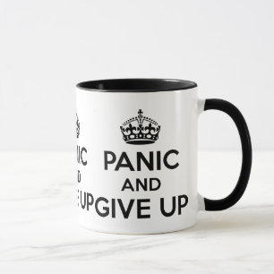 Versetzen Sie in Panik und geben Sie auf Tasse
