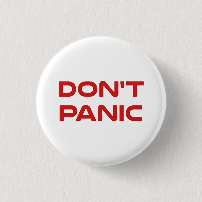 Versetzen Sie nicht in Panik Button (Vorderseite)