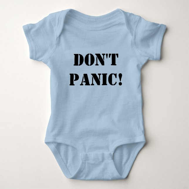 Versetzen Sie nicht in Panik! Onsie Baby Strampler (Vorderseite)
