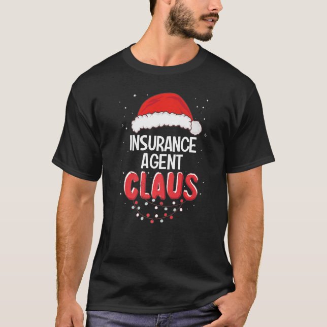 Versicherungs-Agent Weihnachtsmann Weihnachtsmänne T-Shirt (Vorderseite)