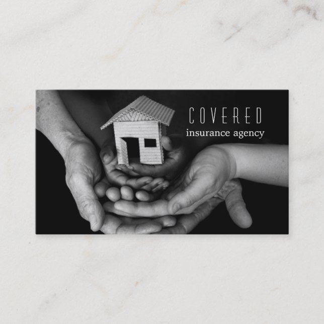 Versicherungsagentur, Gesellschaft Visitenkarte (Vorderseite)