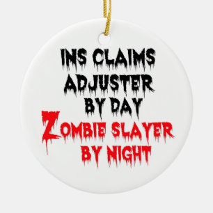 Versicherungsanklagen Adjuster Zombie Slayer Keramik Ornament