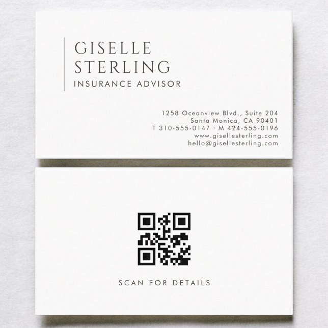 Versicherungsberater Modern Professional QR Code Visitenkarte (Von Creator hochgeladen)