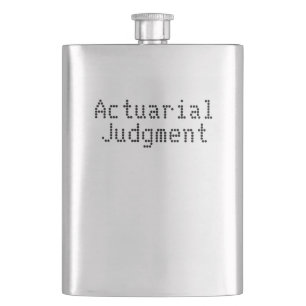 Versicherungsstatistisches Urteil in einer Flasche Flachmann