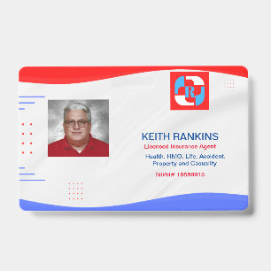 Versicherungsvertreter-ID-Karte Ausweis