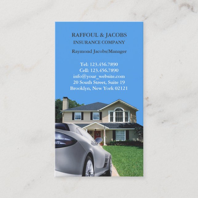 VersicherungsVisitenkarte Visitenkarte (Vorderseite)