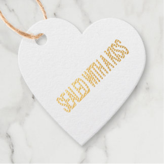 versiegelt mit Kiss-Liebe-Zitaten Geschenkanhänger