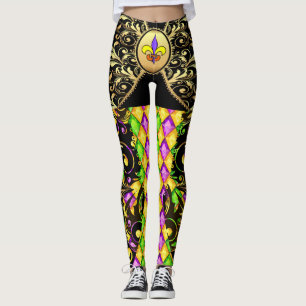 Version 2 Mardi Gras Diamonds Pop Leggings mode