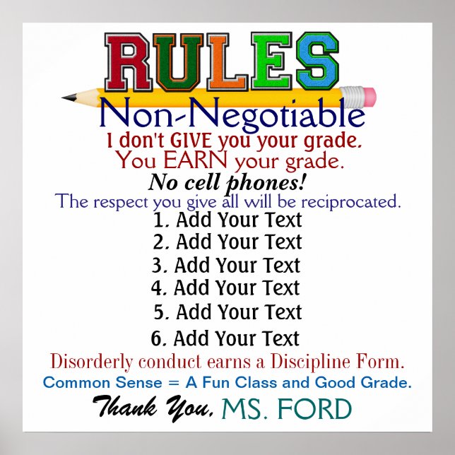 Version 4 Lehrerposter Poster (Vorne)