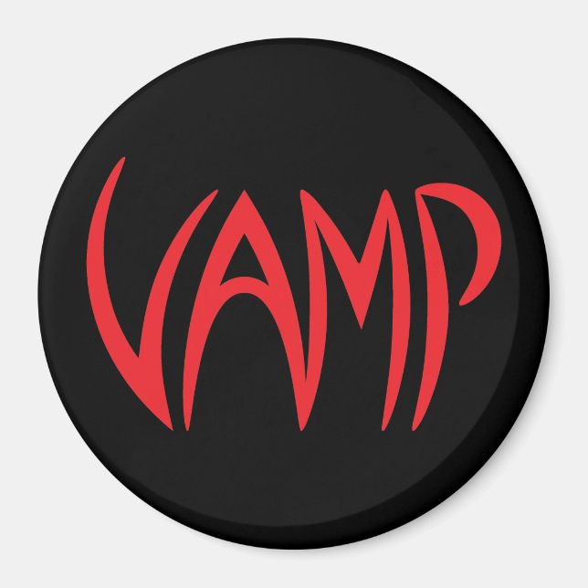 Version Vamp Text (schwarz/rot) Magnet (Vorne)
