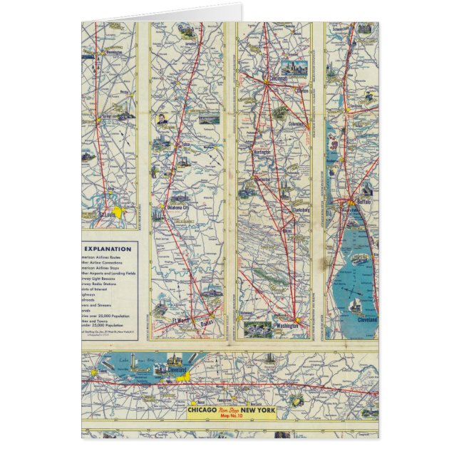 Verso American Airlines Systemkarte (Vorne)