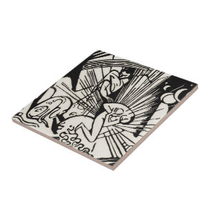 Versöhnung von Franz Marc Black und White Fliese