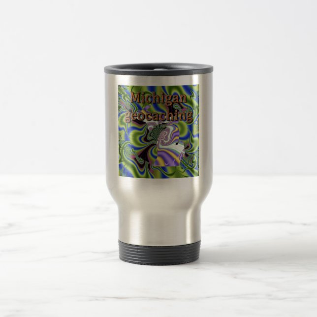 Versorgungs-Reise-Tasse Michigans Geocaching Reisebecher (Mittel)