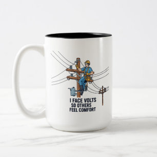 Versorgungsarbeiter Held Zitat Mut Zweifarbige Tasse