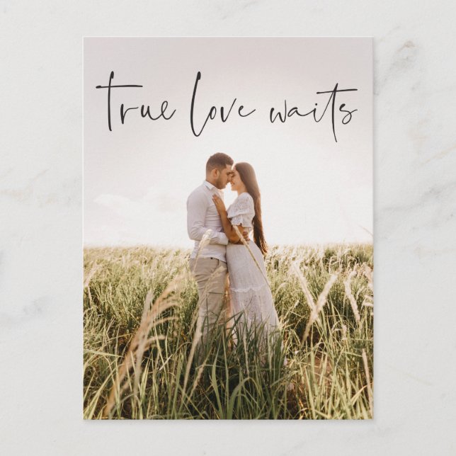 Verspätete Ankündigung zur Änderung der Postkarte (Vorderseite)