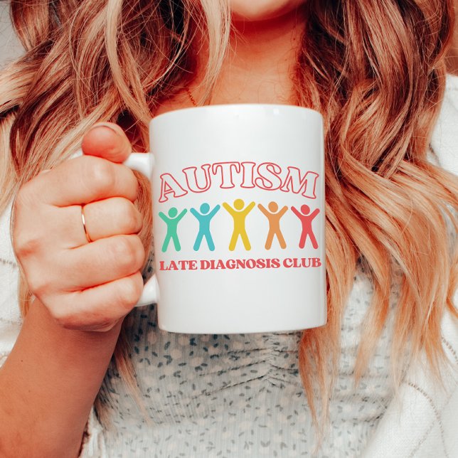 Verspätete Diagnose Club Autismus, sonnige Neurovi Kaffeetasse (Von Creator hochgeladen)