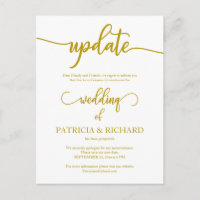 Verspätete Hochzeitdatumankündigung Gold