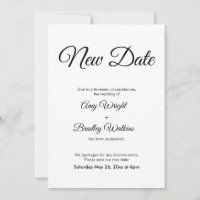 Verspätete Hochzeitsankündigung Elegantes neues Da