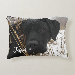 Verspätete Saisonjagd - Schwarzes Labor - Labrado Dekokissen