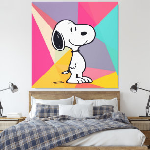 Verspielte Beagle-Cartoon-Geometric-Pop-Art Leinwanddruck