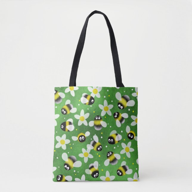 Verspielte Buzzing Bienen (Flasche grün) Tasche (Vorderseite)