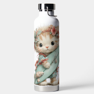 VERSPIELTE ENTZÜCKENDE SOMMERLICHE KATZE TRINKFLASCHE