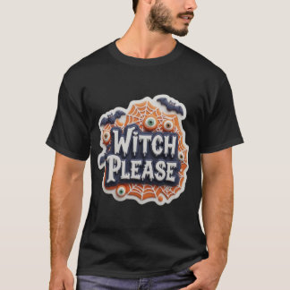 Verspielte Hexe bitte Halloween-Grafik T-Shirt