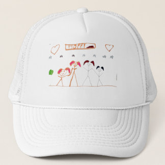 Verspielte Kinder Doodle Freundschafts-Baseballkap Truckerkappe