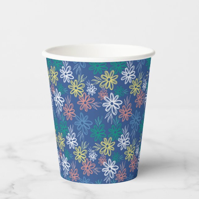 Verspielte Petals Pappbecher (Vorderseite)