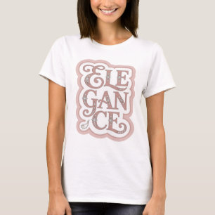 Verspielte Pinke ELEGANZ 3D Text Kunst T-Shirt